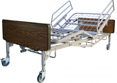 Front view of The Bariatric Bed from Texas Medical Supply.