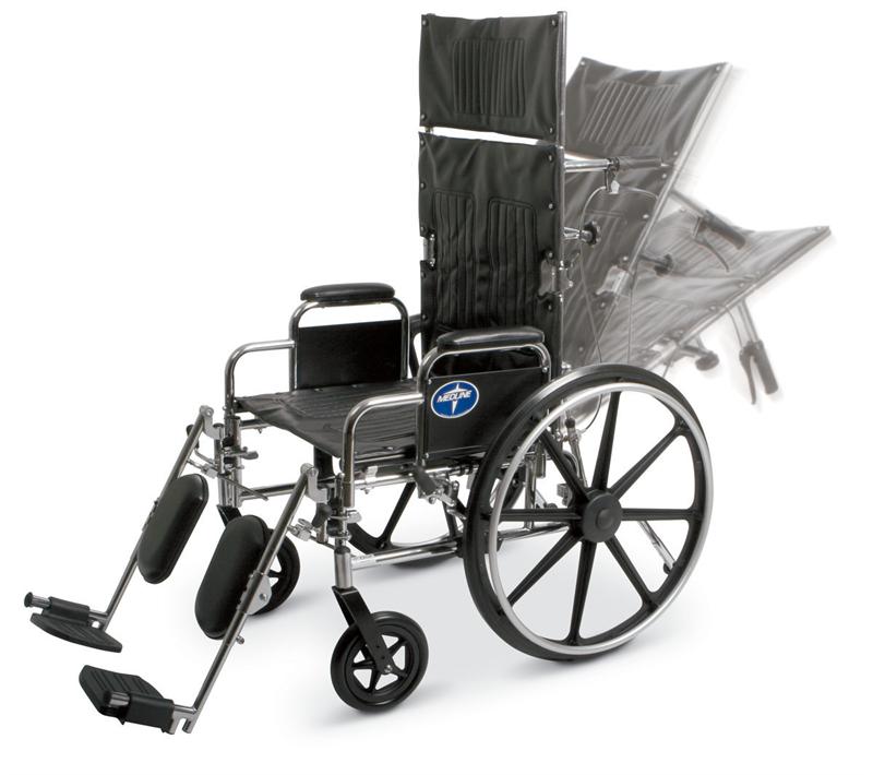 Rental Wheelchair Reclining 22" With Leg Rest