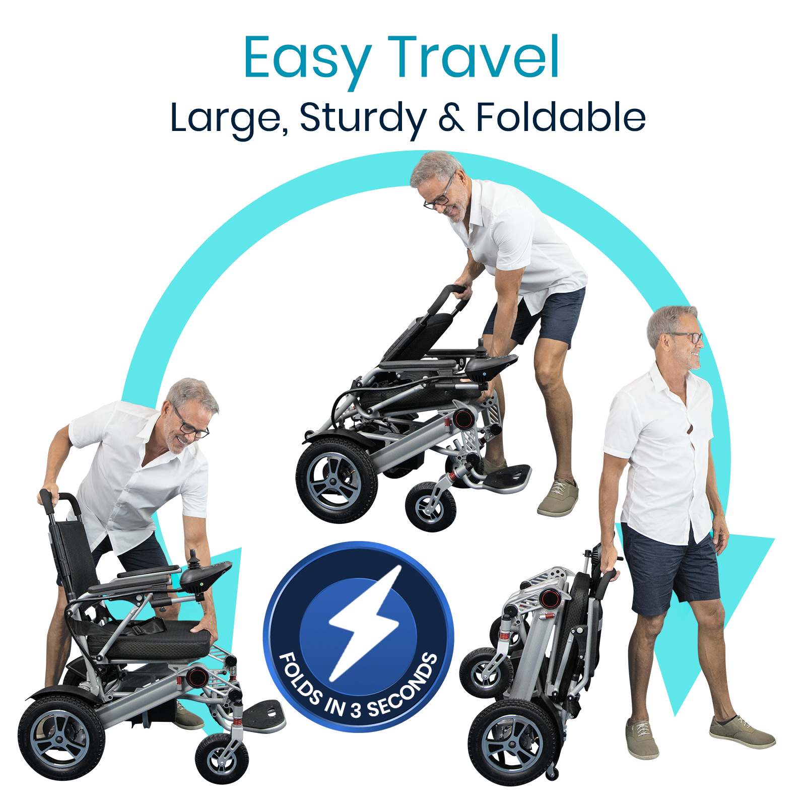 folding power wheelchair