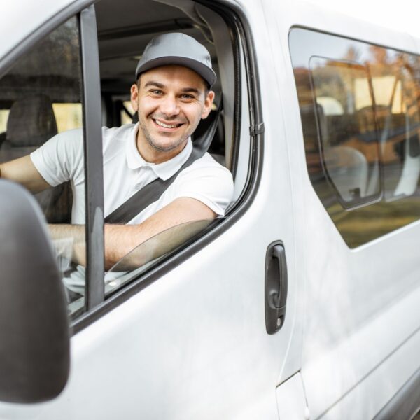 delivery driver in truck