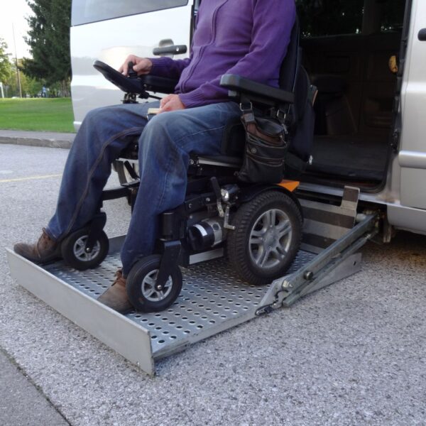 loading a power wheelchair into the car