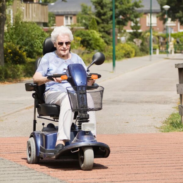 person using a medical scooter