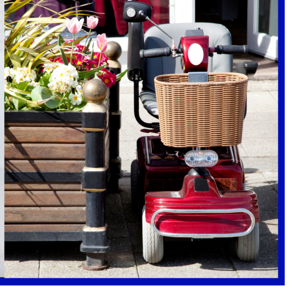 Mobility scooter.