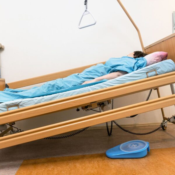 Hospital bed.