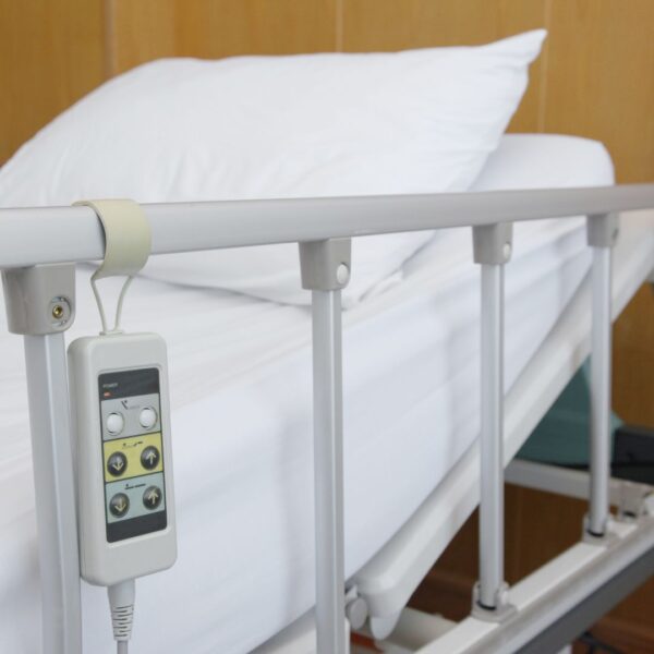 Hospital bed.
