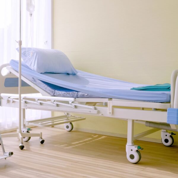 Hospital bed.