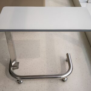Overbed table for hospital bed