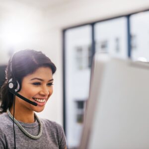 Texas Medical Supply customer service representative assisting a customer via phone.