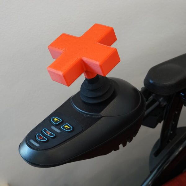 Scooter handle shaped like a healthcare cross
