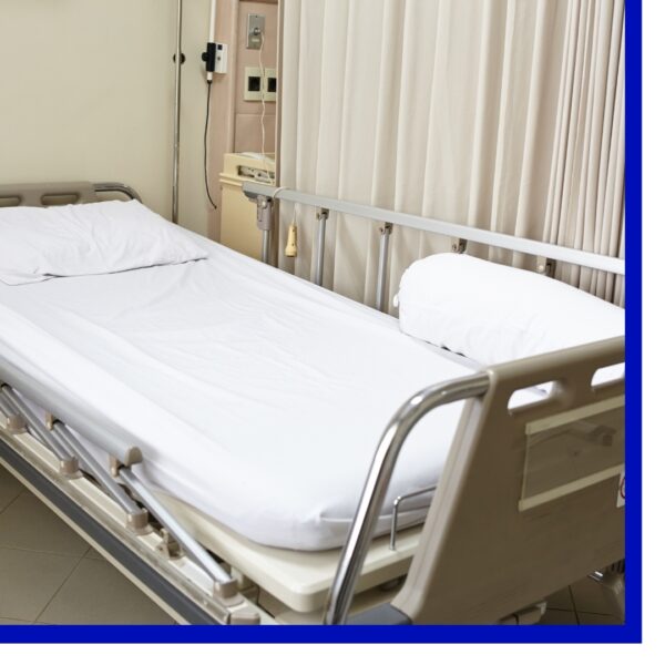 Empty hospital bed