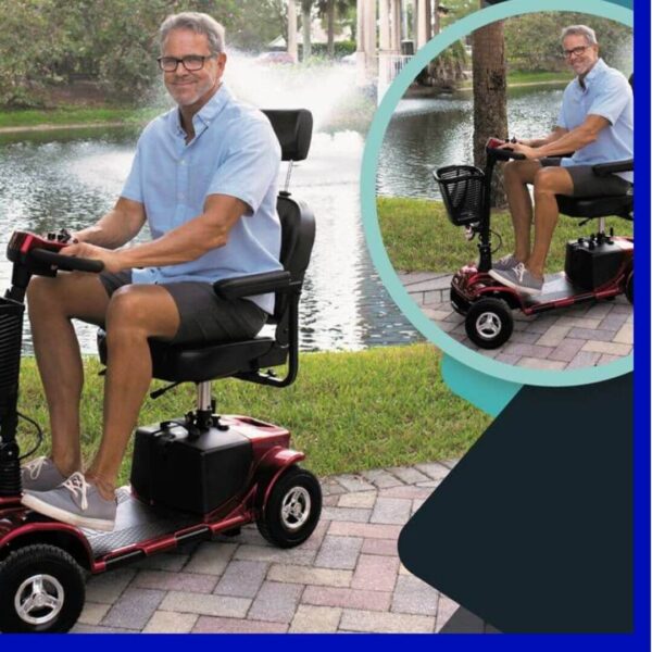 man on mobility scooter