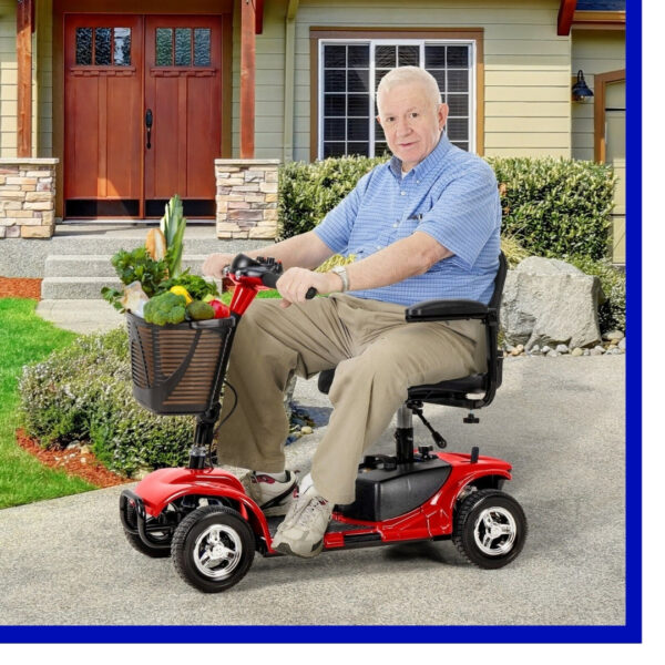 image of a man on a scooter