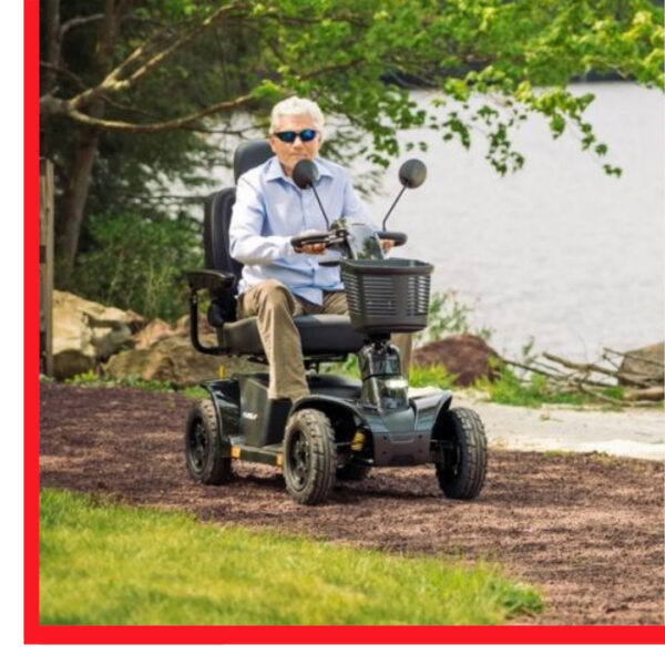 image of a man on a scooter