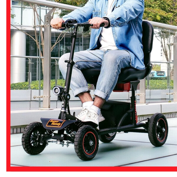 image of a man on a scooter