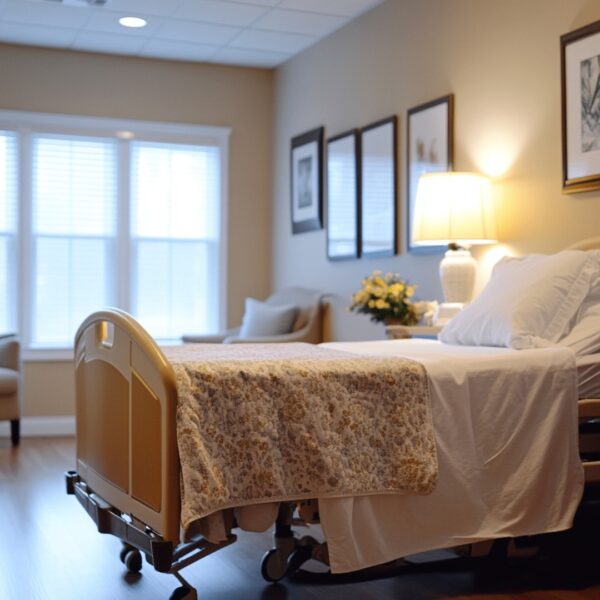 image of a home hospital bed