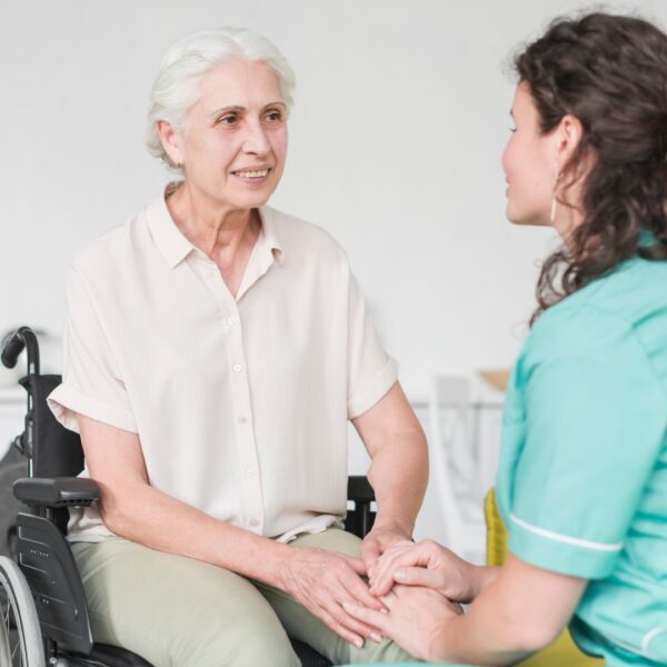 image of a nurse and a patient