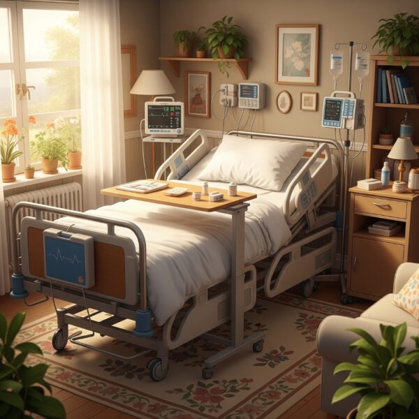 image of a hospital bed