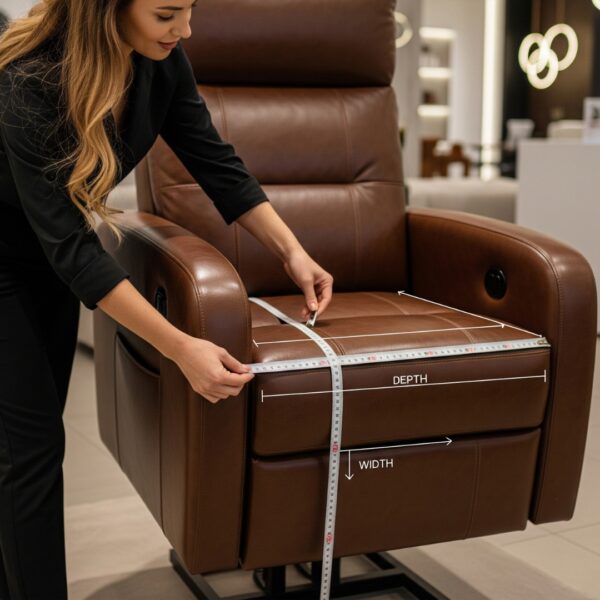 image of a lift chair measurement