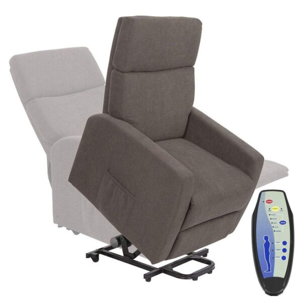 A brown lift chair