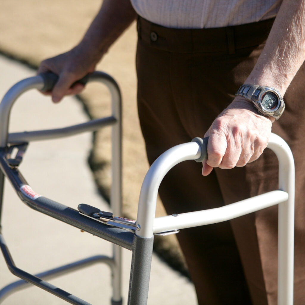 old man with a walker