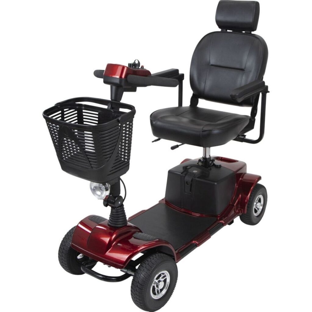 A mobility scooter
