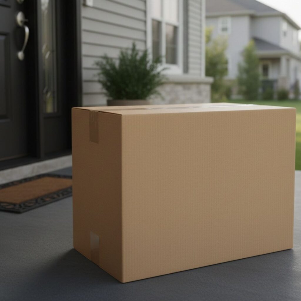 a box that was delivered to a home